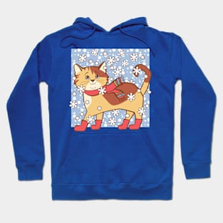 Cat in Snow Hoodie